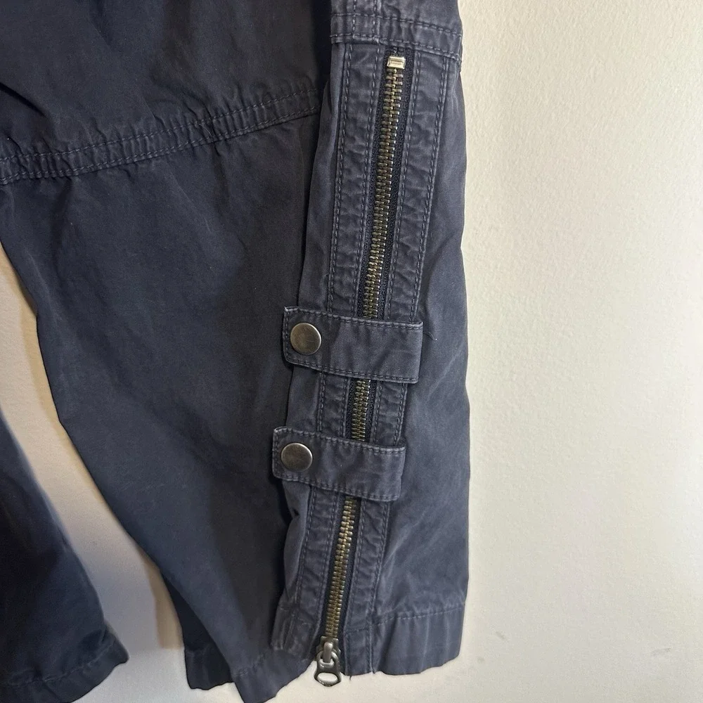 Superdry Parachute Cargo‎ Pants Black Wide Leg Zip Fly 32x31 03-54-76